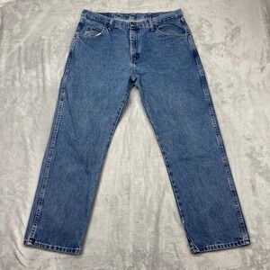 Wrangler Jeans Mens 38x29 Blue Denim Regular Fit Classic Style